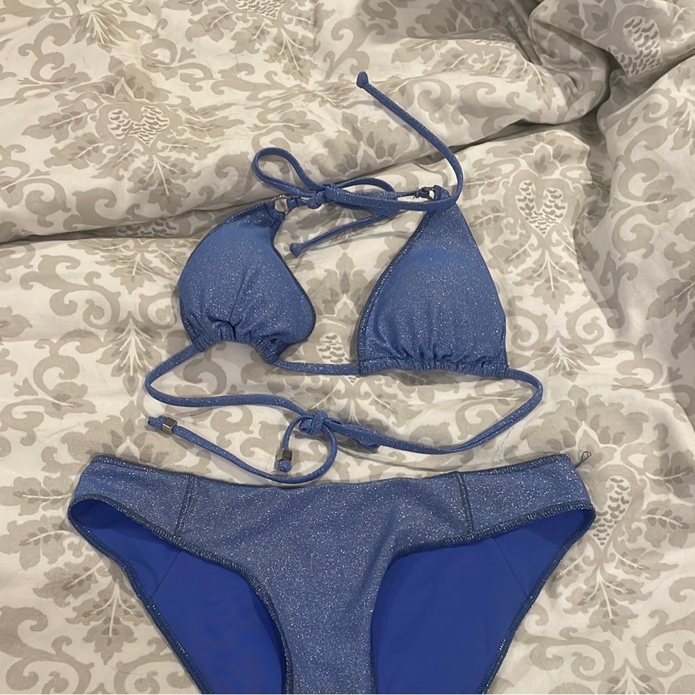 BECCA Blue sparkle bikini